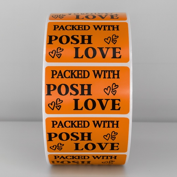 Packed With Posh Love Stickers | Purple Labels for Poshmark Packaging - Picture 6 of 11
